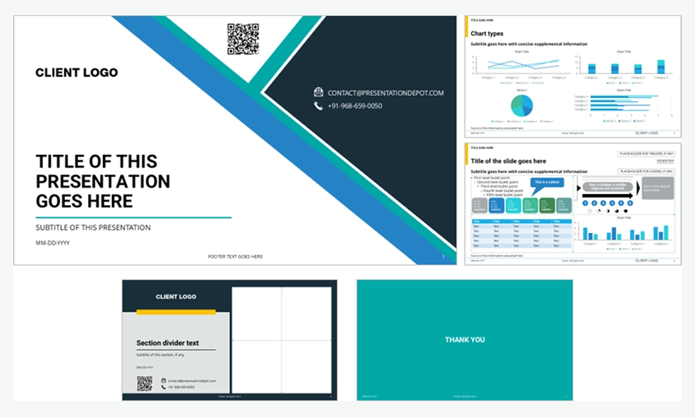 Corporate powerpoint template slide master design