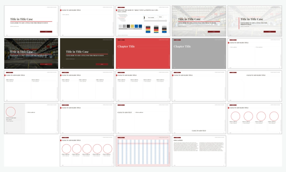 Custom powerpoint template design corporate brand