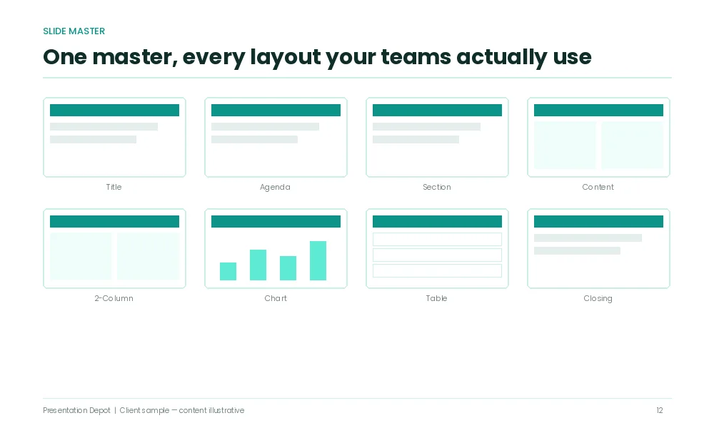Custom slide master powerpoint template brand